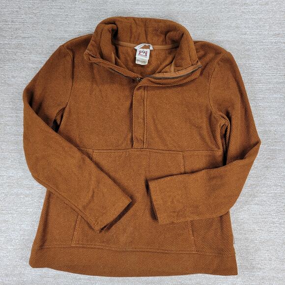 Avalanche Fleece Womens Small Rust Brown Quarter Zip Textured Pullover Top - Picture 11 of 15